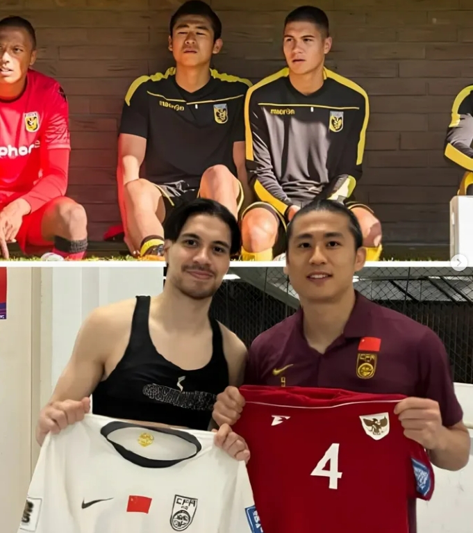 久別重逢！張玉寧賽后與印尼歸化迪克斯交換球衣，兩人曾同隊(duì)效力