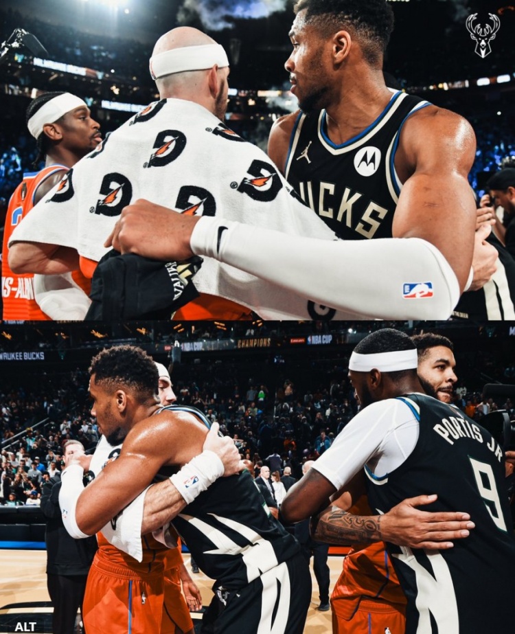 我們擊敗過你們呦！雄鹿官推曬NBA杯決賽圖 祝賀雷霆奪得總冠軍