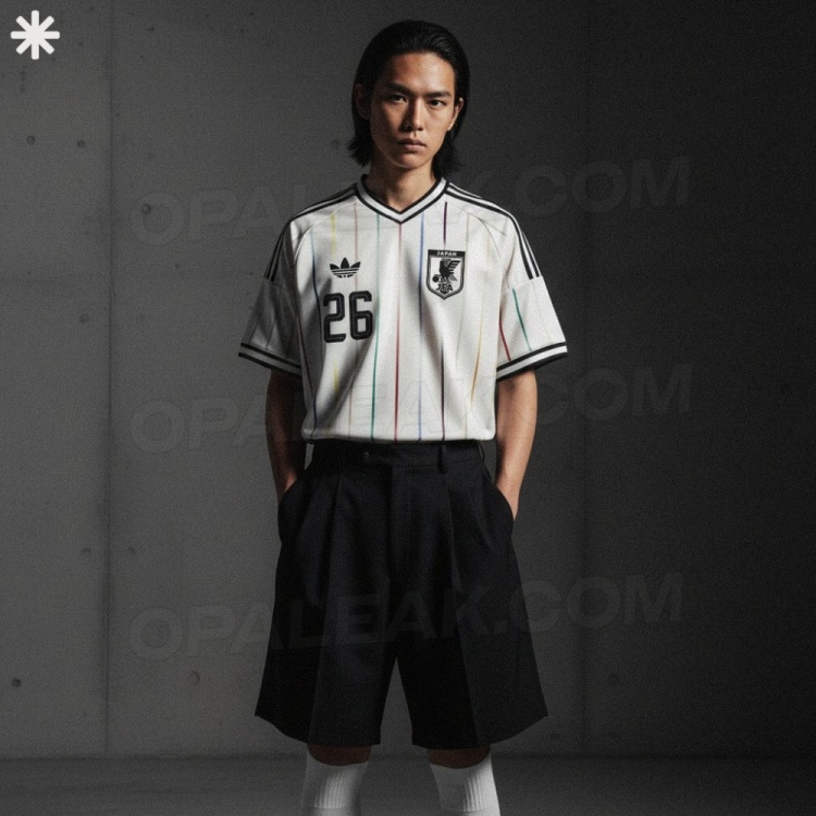 阿迪達(dá)斯出品！日本國(guó)家隊(duì)2026世界杯客場(chǎng)球衣諜照：袖口純黑設(shè)計(jì)