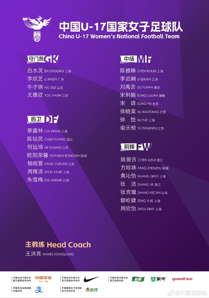 U17女足將在摩洛哥組織第七期集訓(xùn)，并參加U17女足世界杯