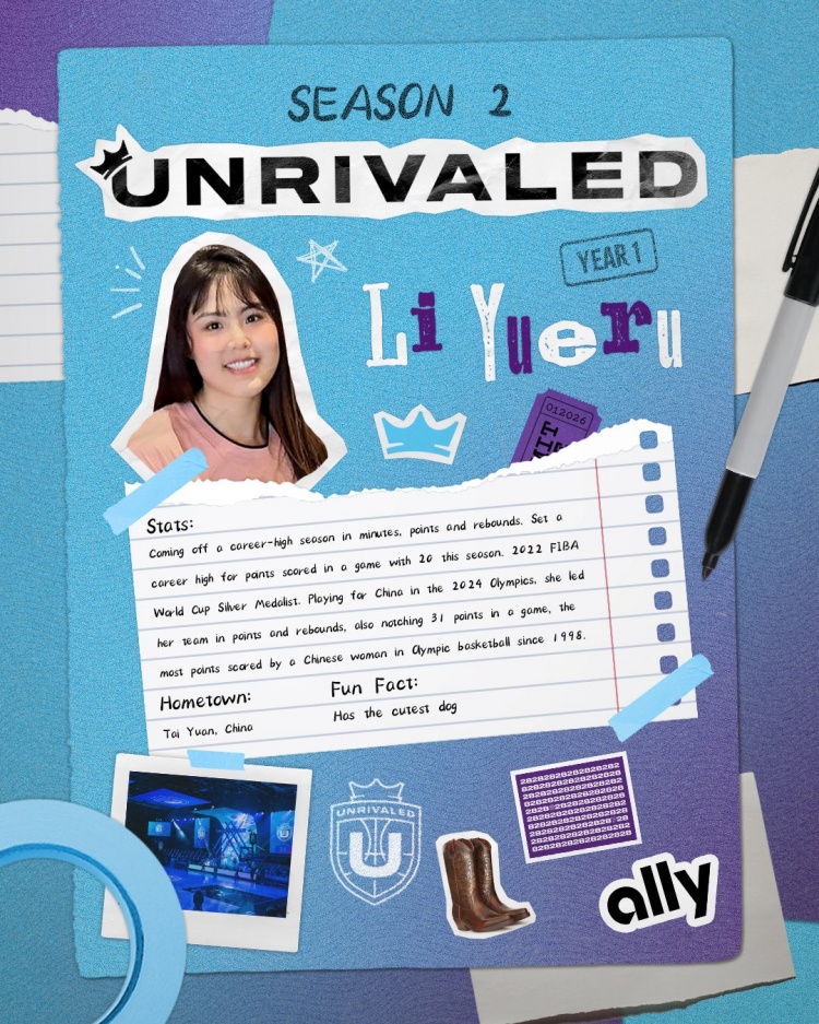 一月份開打！三人籃球聯(lián)賽Unrivaled官宣李月汝加盟！
